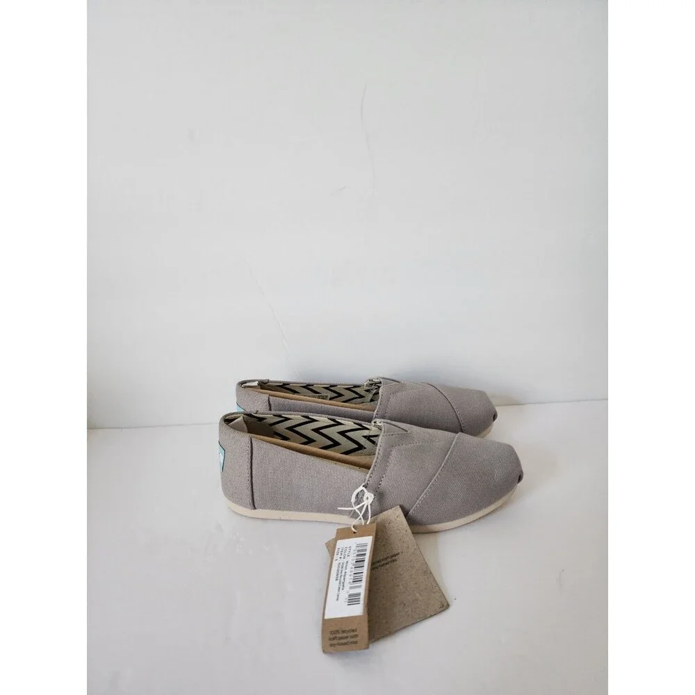 Nwt Toms Womens Alpargata Recycled Cotton Canvas Slip Ons Shoes Size 5